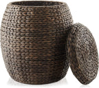 Handwoven Boho Brown Throw Pillow — Espresso