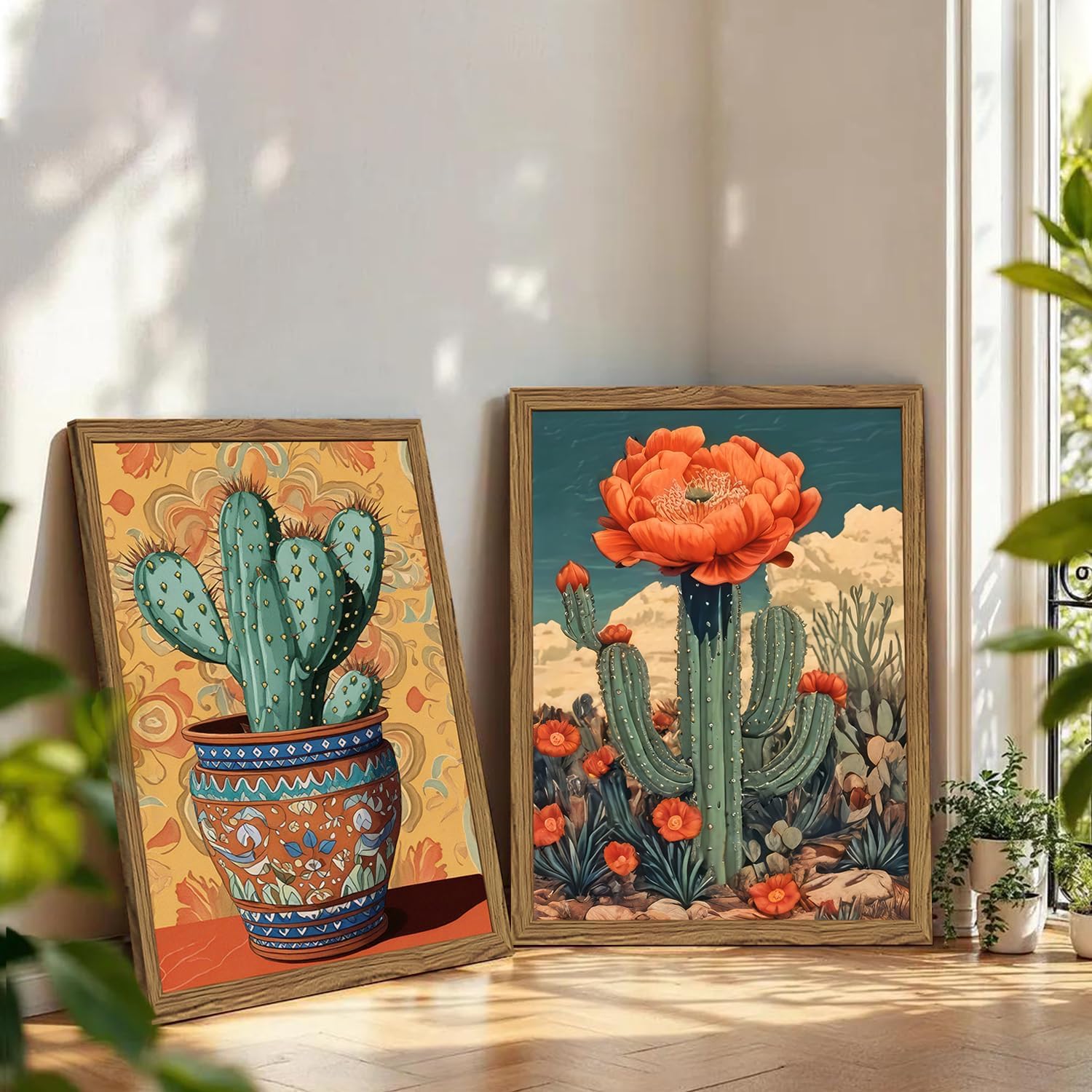 Framed Boho Metal Canvas Wall Art — 16" - View 3
