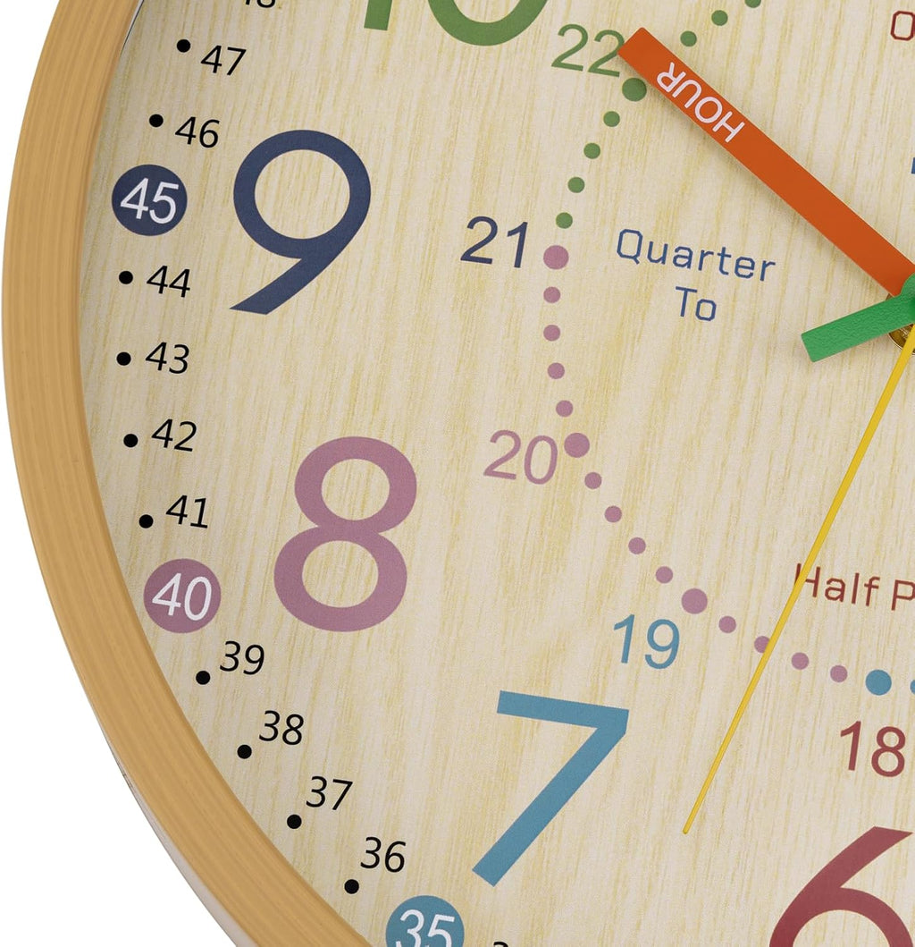 Battery Operated Yellow Wall Clock — 12" - View 7