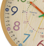 Battery Operated Yellow Wall Clock — 12" - View 7