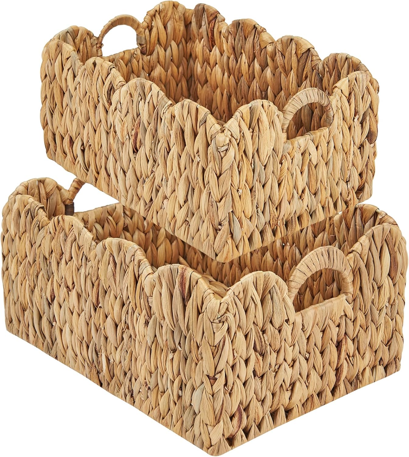 Handwoven Boho Beige Vase — 7" — Natural