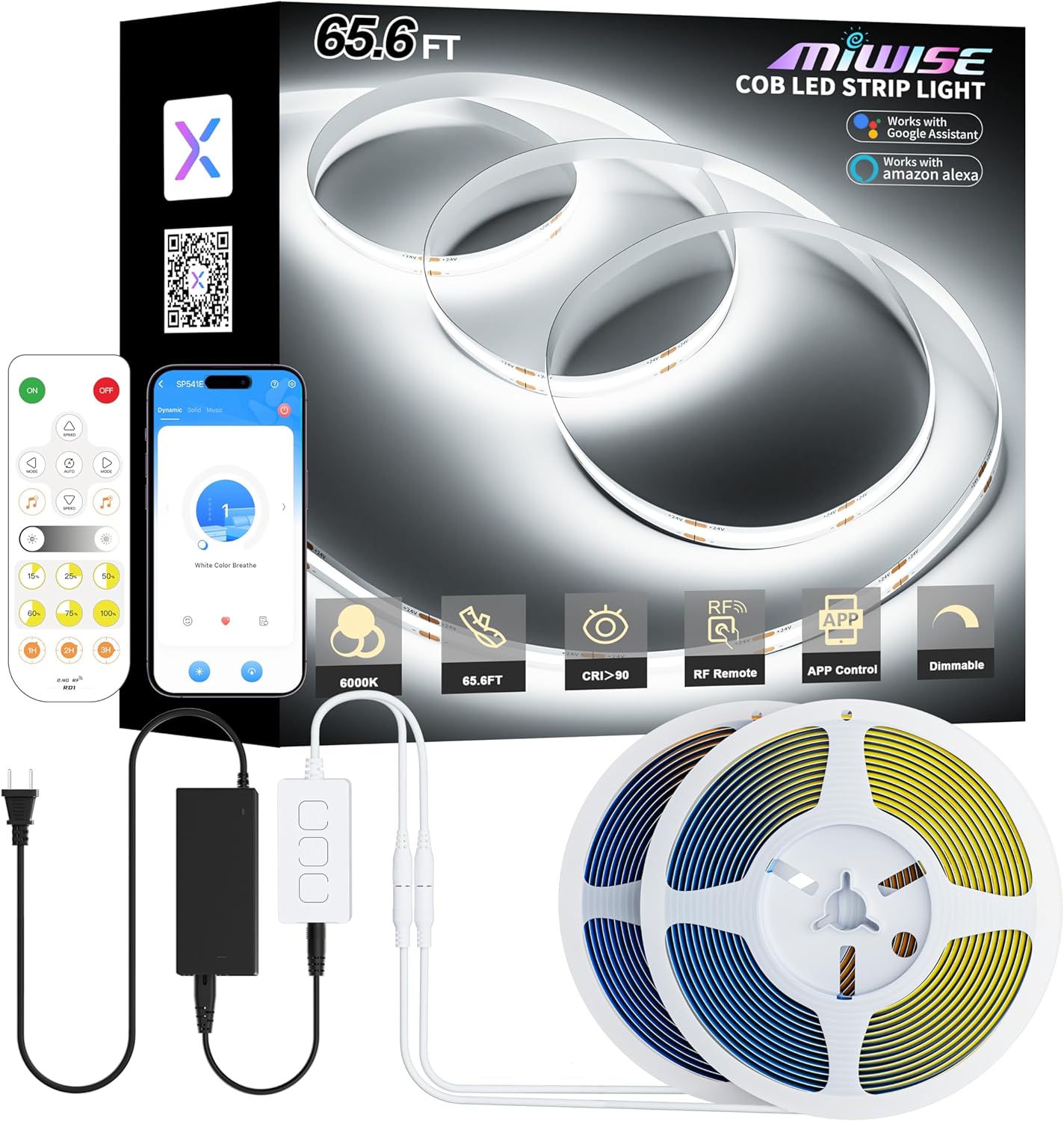 Dimmable Metal LED Strip Lights — 6000K