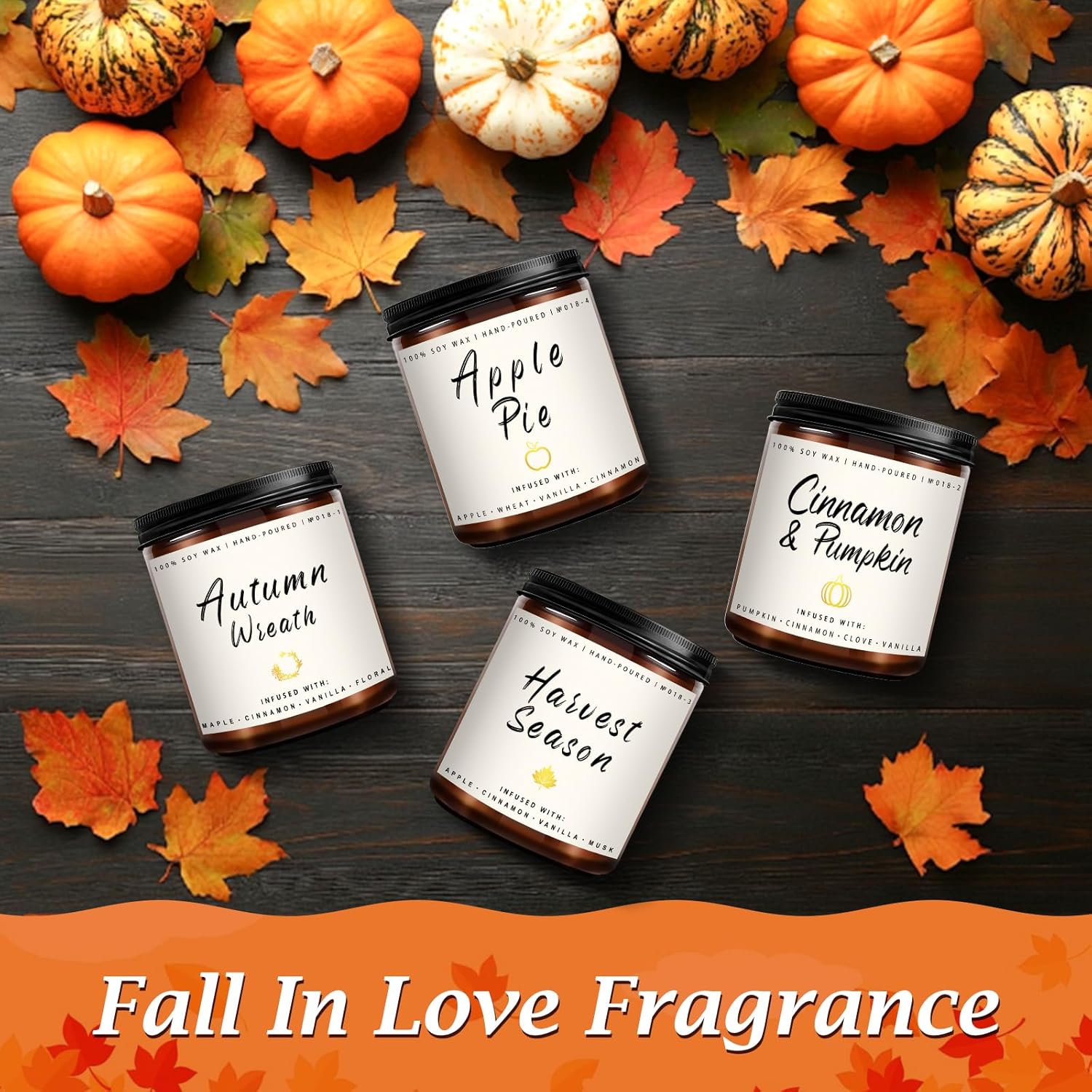 Soy Wax Scented Candle — Set of 4 - View 3