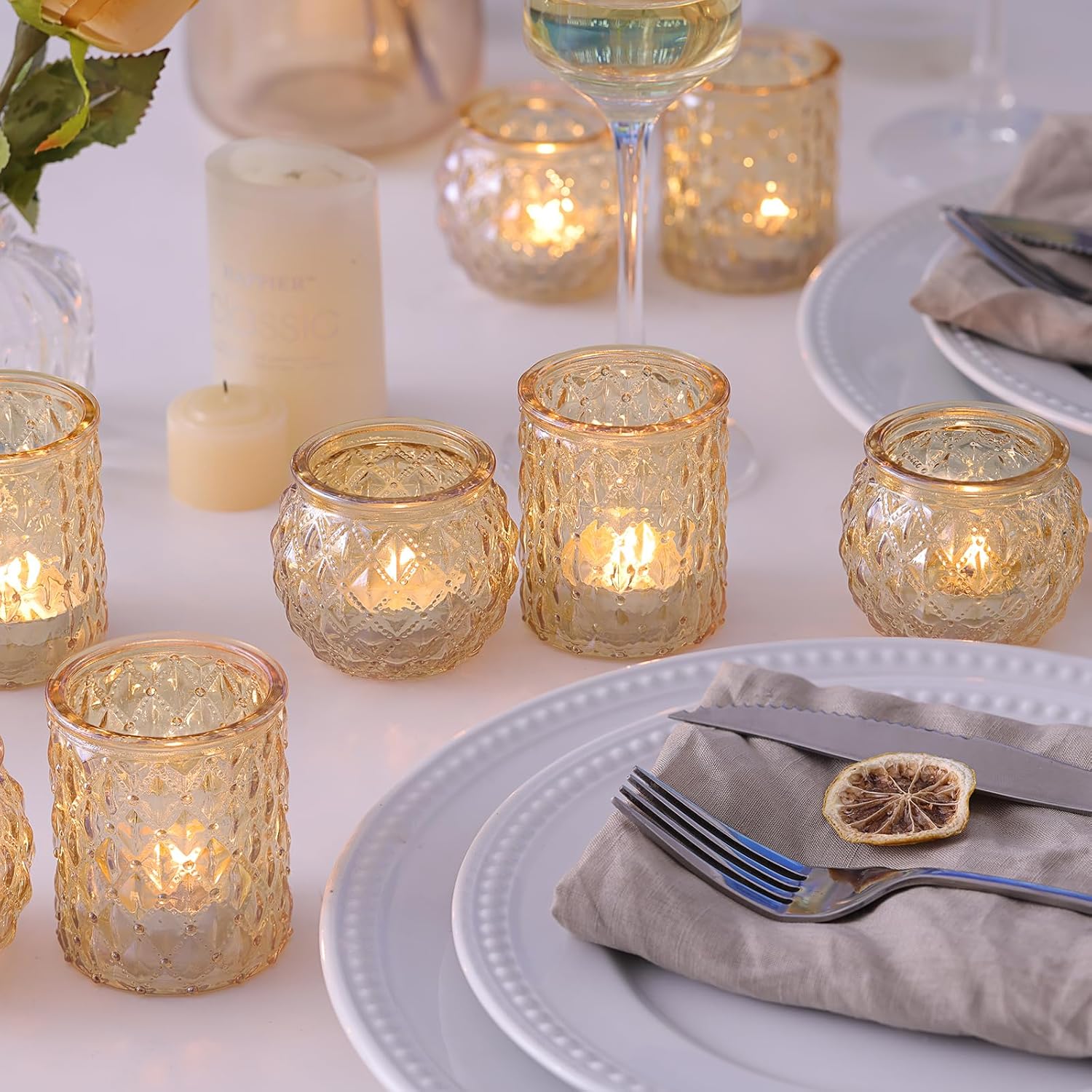 Luxe Blue Candle - View 5