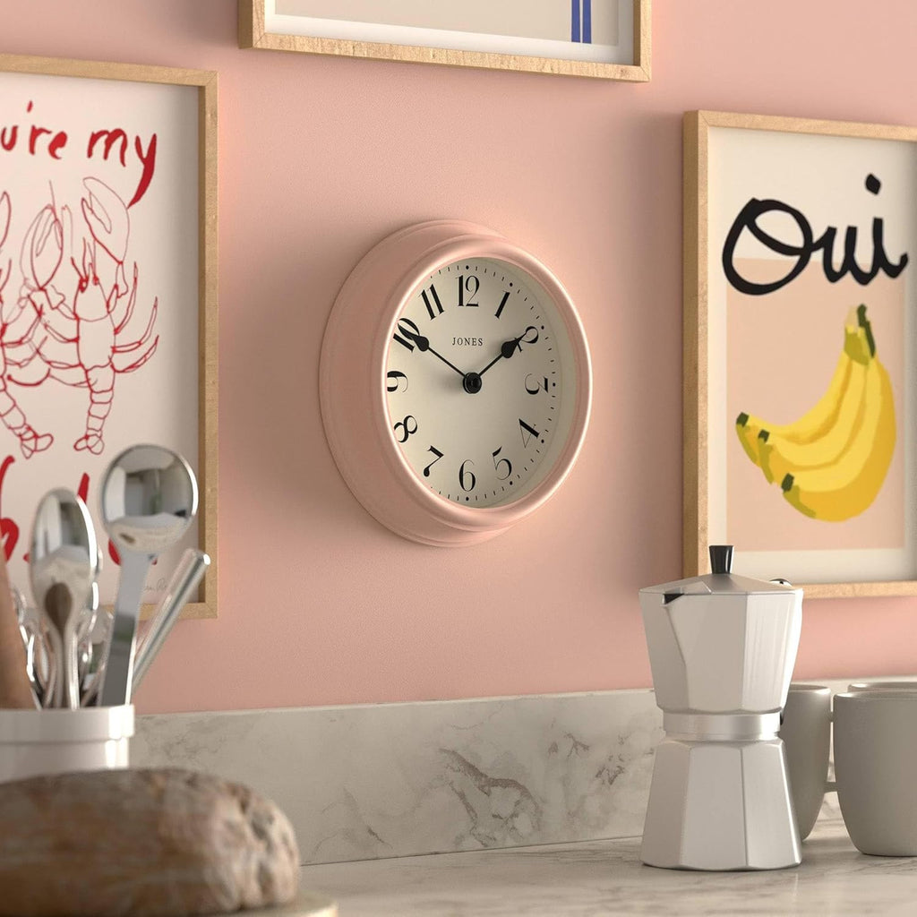 Round Beige Wall Clock - View 4