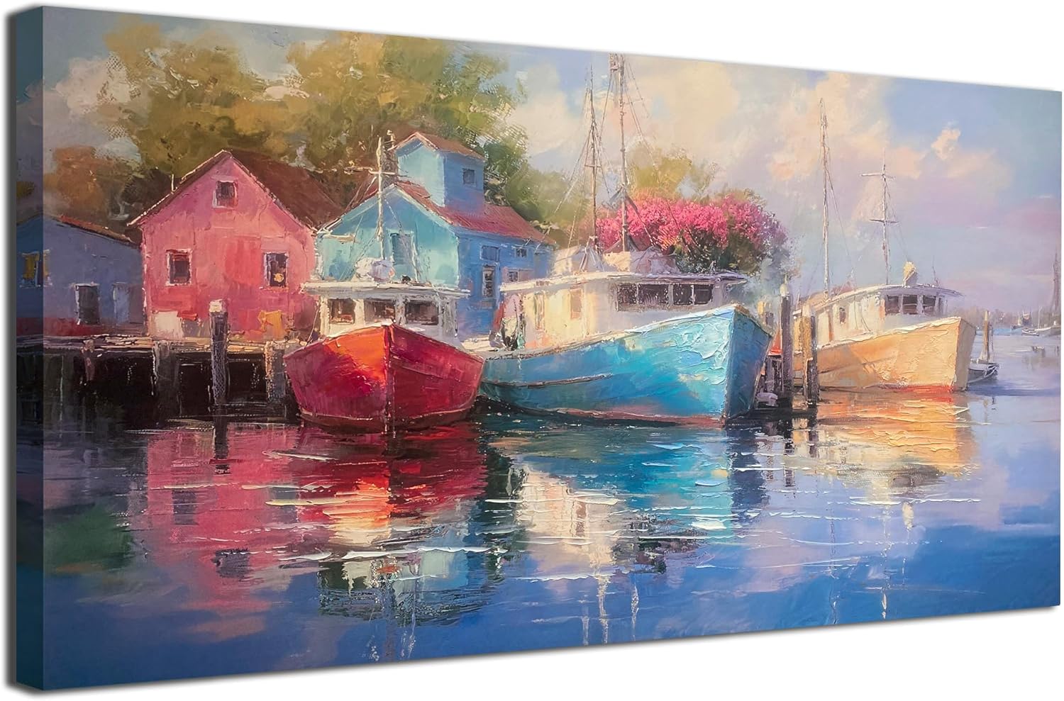 Framed Beige Canvas Wall Art — 40" — 40"L x 20"W