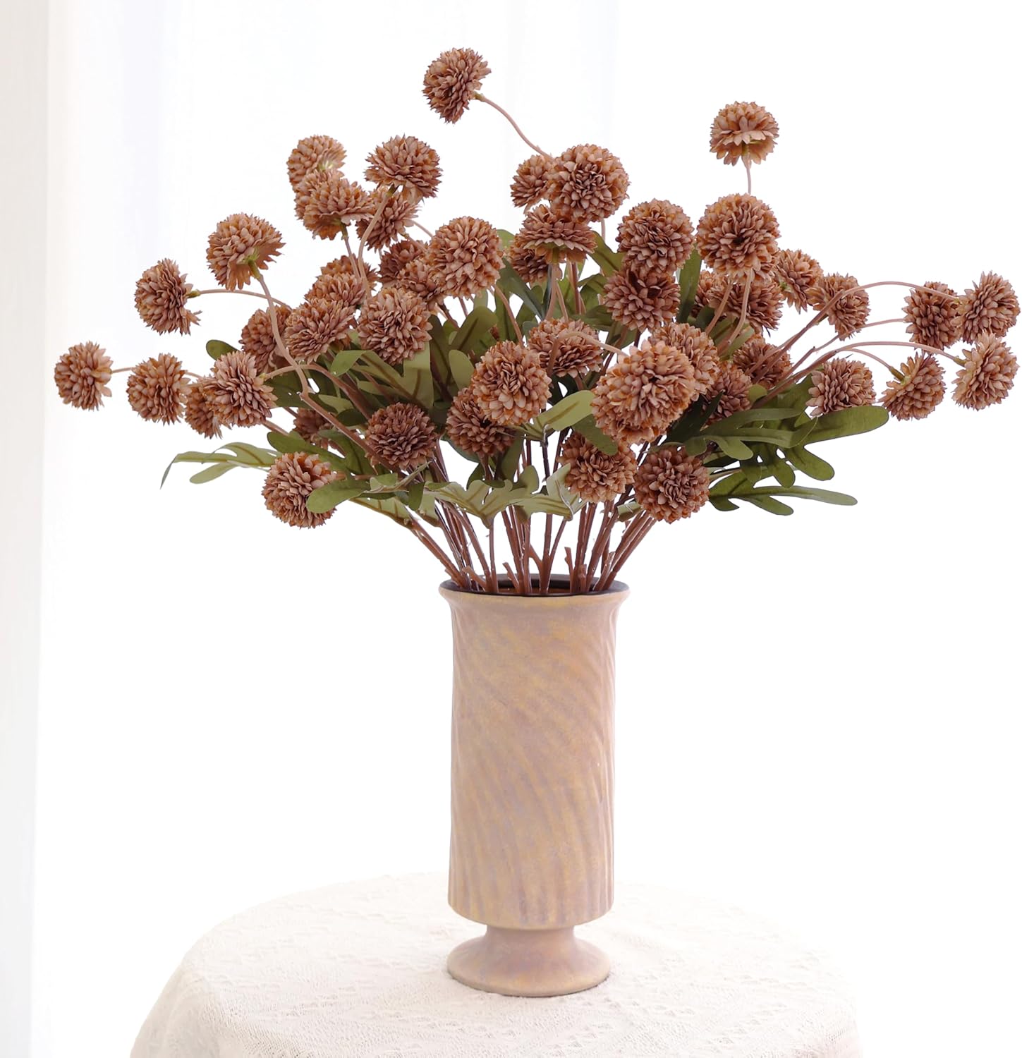 Beige Artificial Plant — Light Coffee