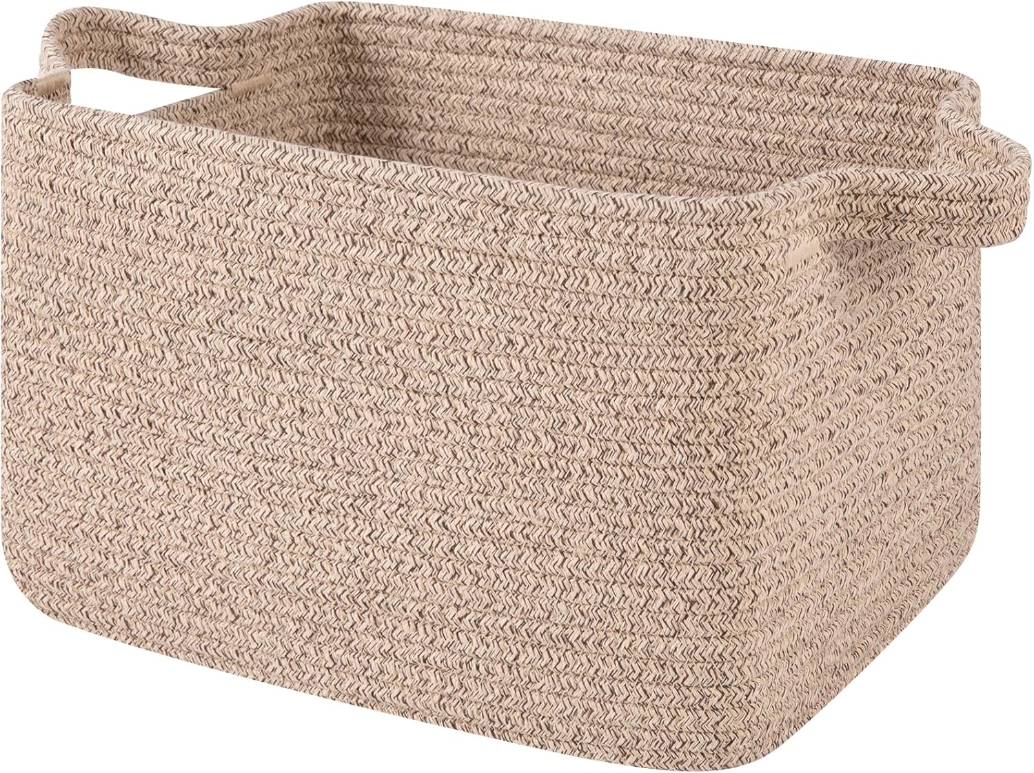 Boho Black Storage Bin — 13" — Brown