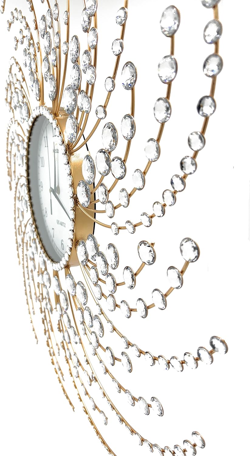 Battery Operated Luxe Glass Wall Clock - View 5