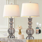 Dimmable Modern Grey Table Lamp — Set of 2 — Gray