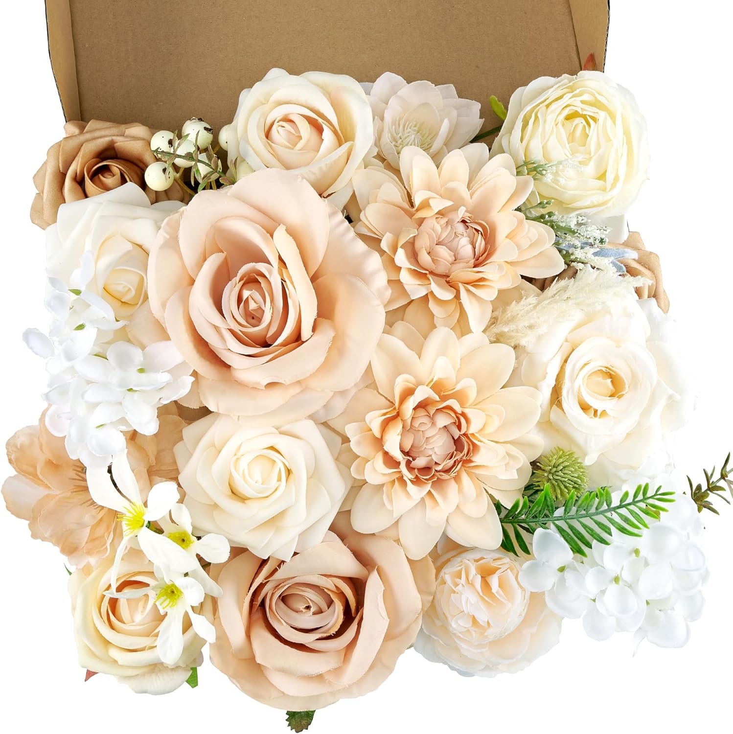 Gold Artificial Flowers — Champagne & Ivory