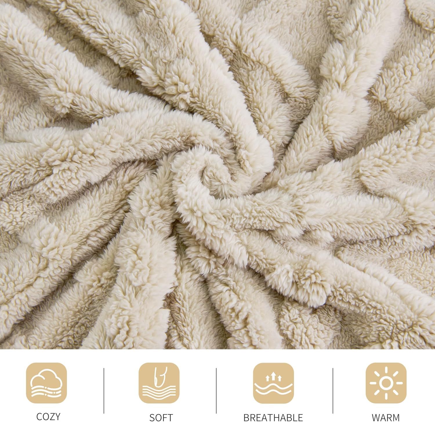 Beige Throw Pillow — 50" - View 7