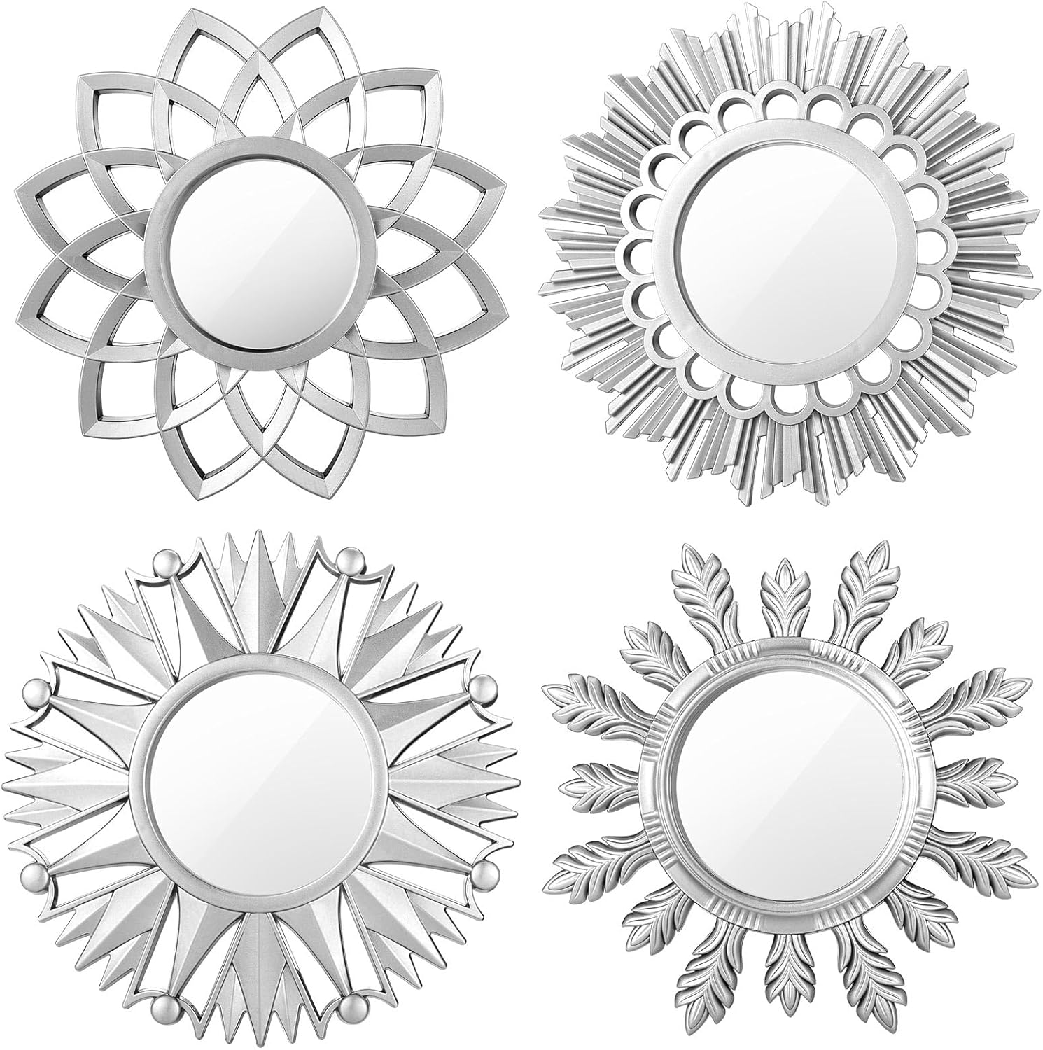 Boho Gold Mirror — Set of 4 — Silvery