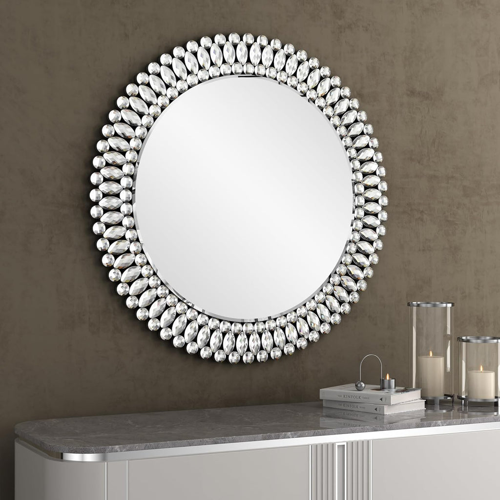 Beveled Luxe Silver Wall Mirror — 32" - View 6