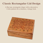 Handcrafted Wood Storage Basket — 7" - View 7