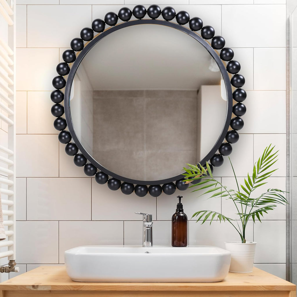 Luxe Glass Round Mirror — 33" - View 8