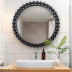 Luxe Glass Round Mirror — 33"