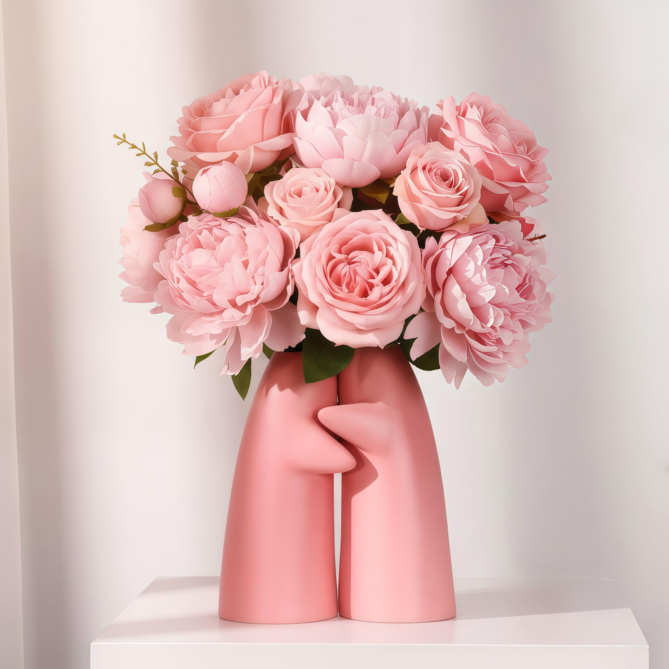 Modern Black Flower Vase — Set of 2