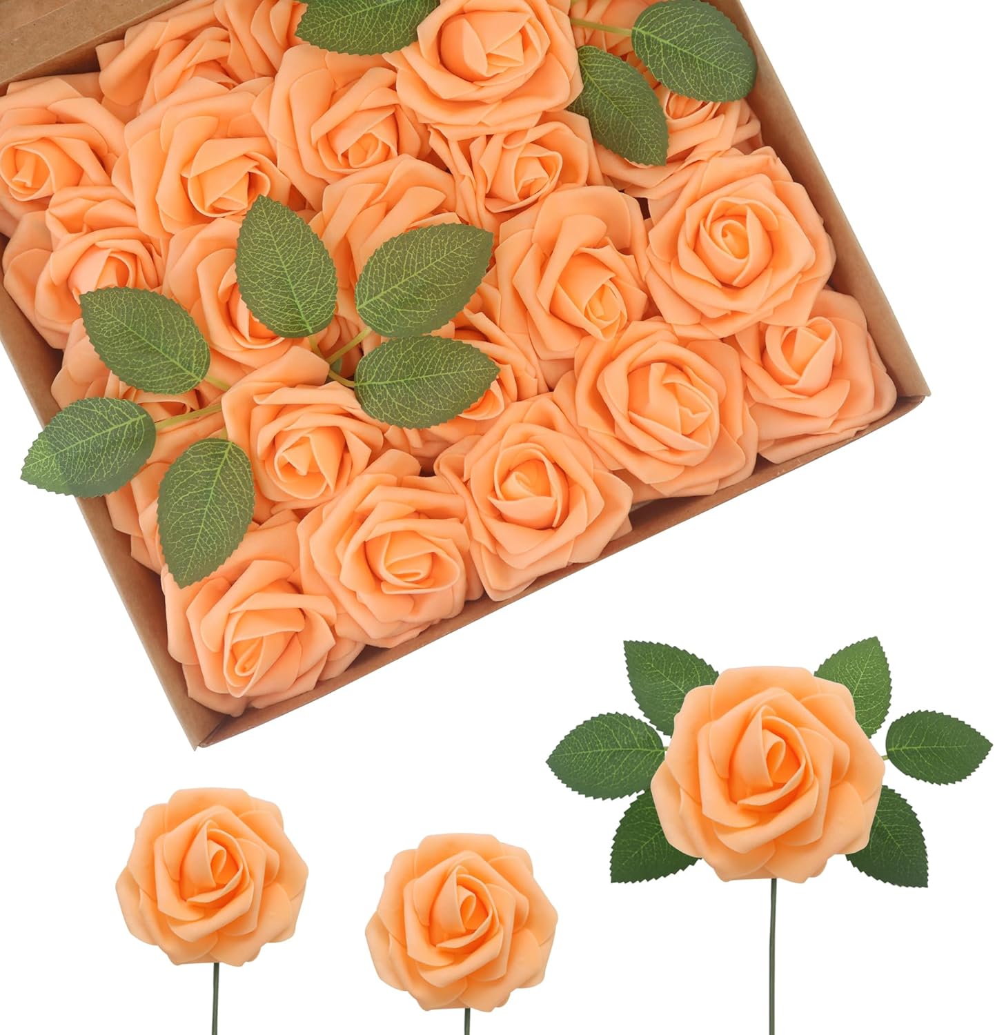 Beige Artificial Flowers — 3" — Regular 3" - 50pcs