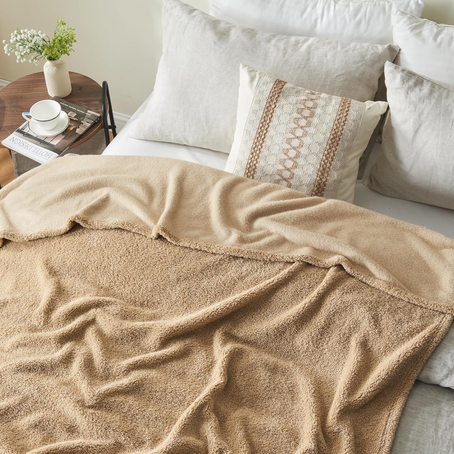 Beige Throw Pillow — 50" - View 8