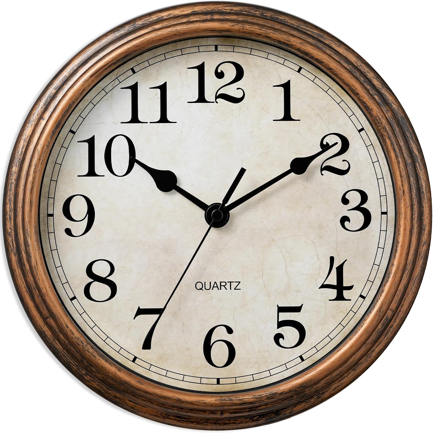 Battery Operated Gold Wall Clock — 9" — D_gold