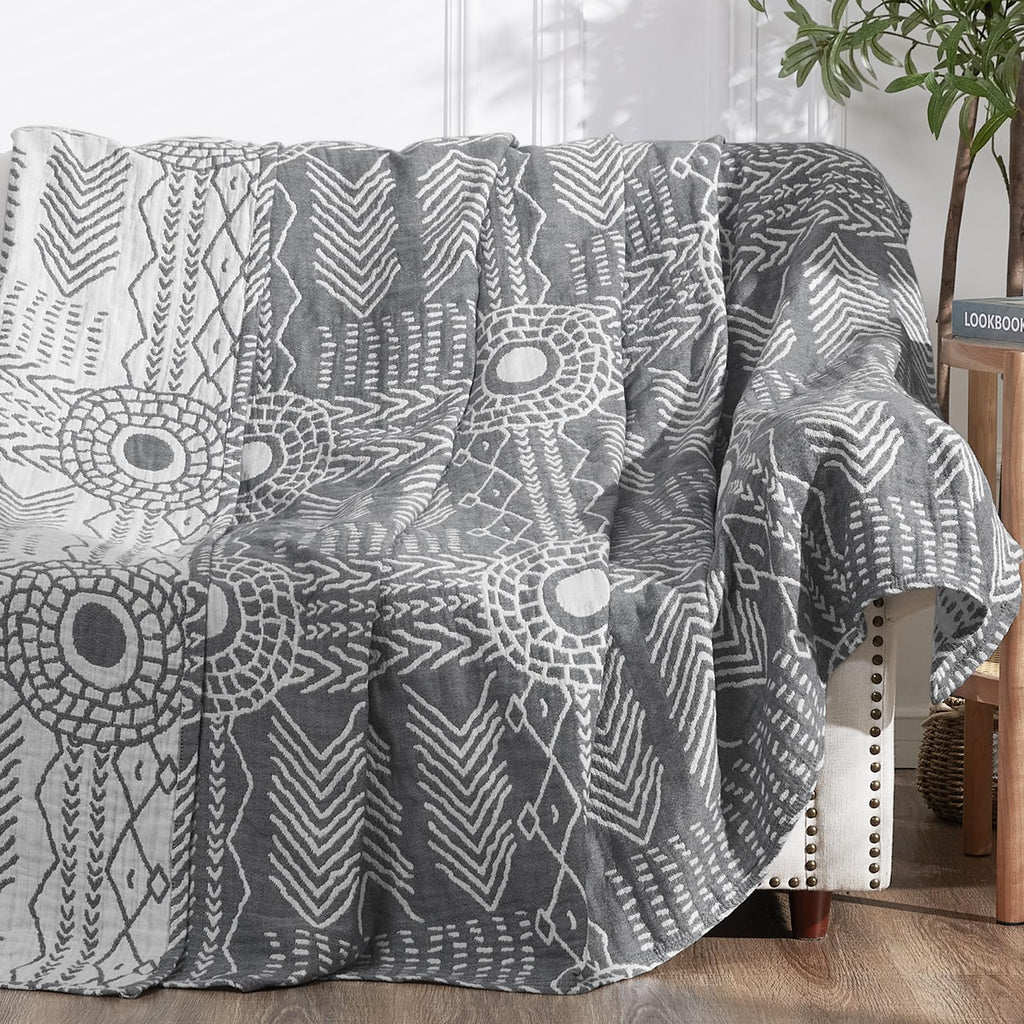 Boho Blue Throw Pillow — 50"