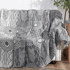 Boho Blue Throw Pillow — 50"