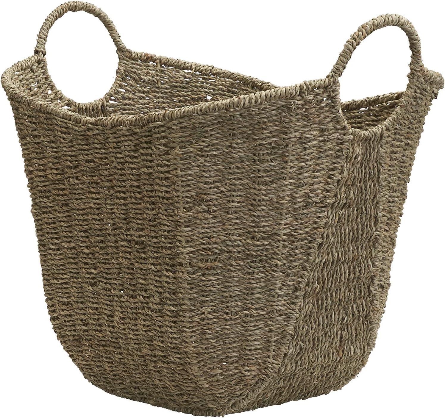 Boho Beige Storage Basket — Natural Seagrass