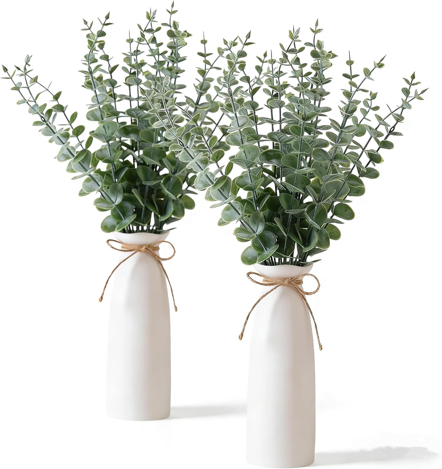 Farmhouse Black Faux Plant — 19" — White