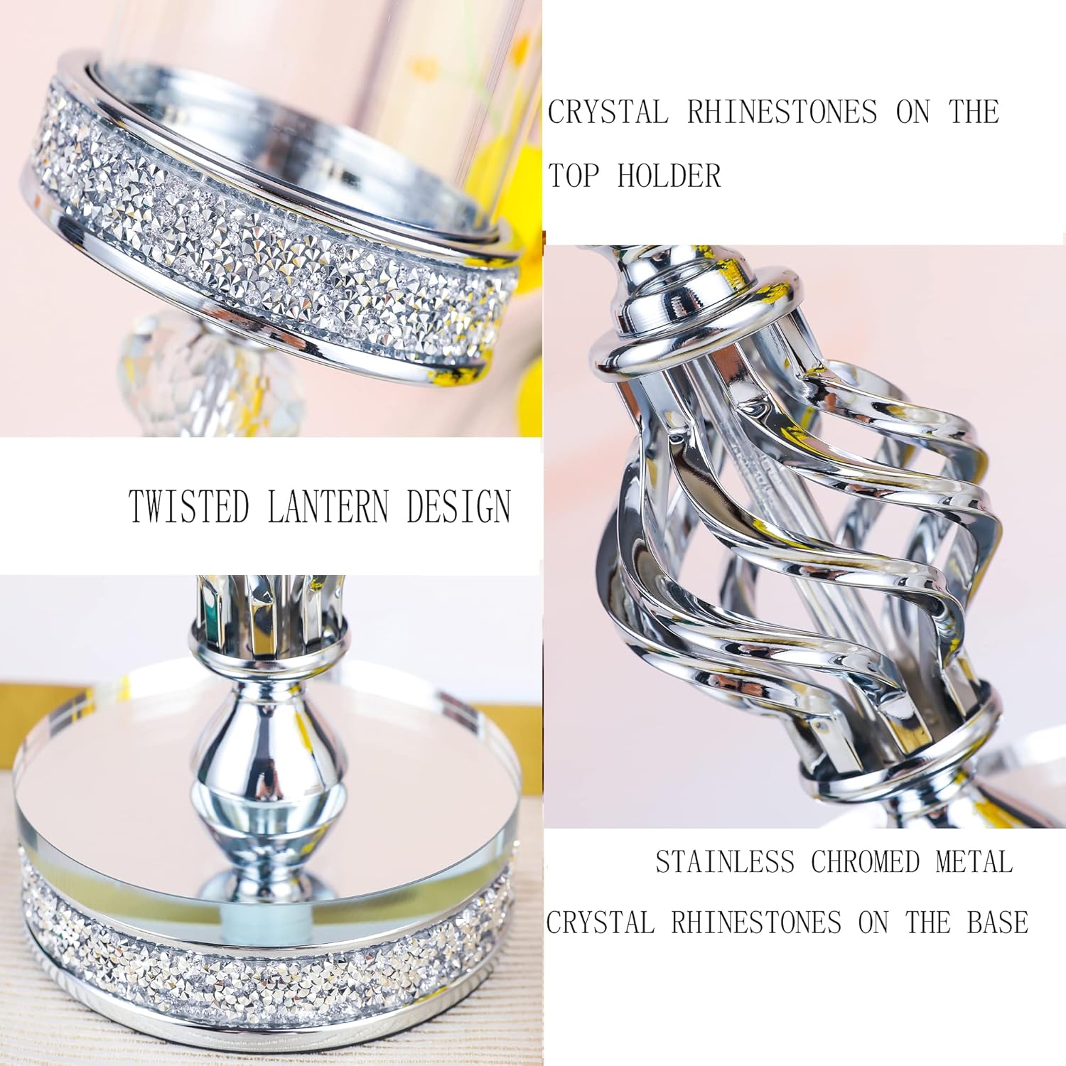 Luxe Silver Pillar Candle - View 2