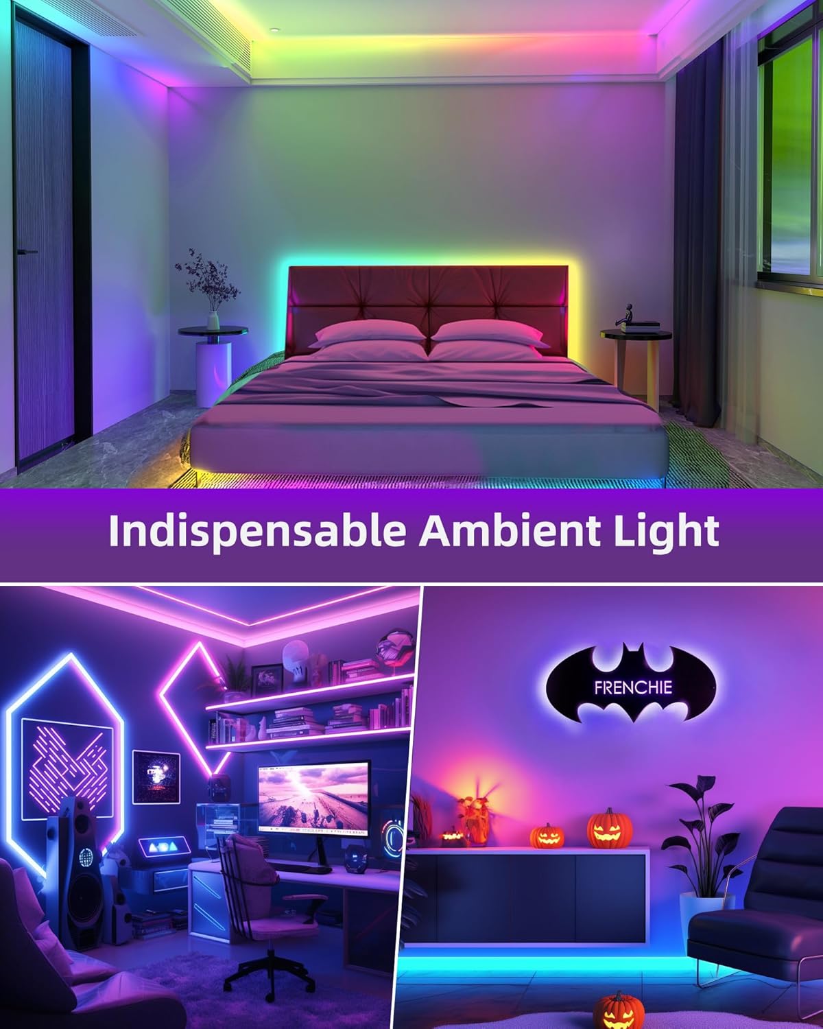 Color Changing Metal LED Strip Lights - View 6