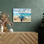 Framed Blue Wall Art — 20" - View 3