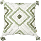 Tufted Boho Beige Throw Pillow Cover — 18" - View 5
