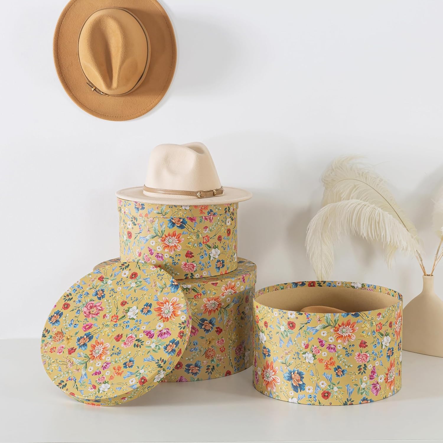 Round Boho Beige Home Decor — Set of 3 - View 5