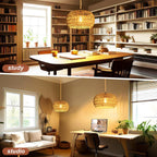 Boho Rattan Ceiling Light — 6" - View 5