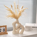 Modern White Flower Vase — Set of 2 — Matte Ceram White