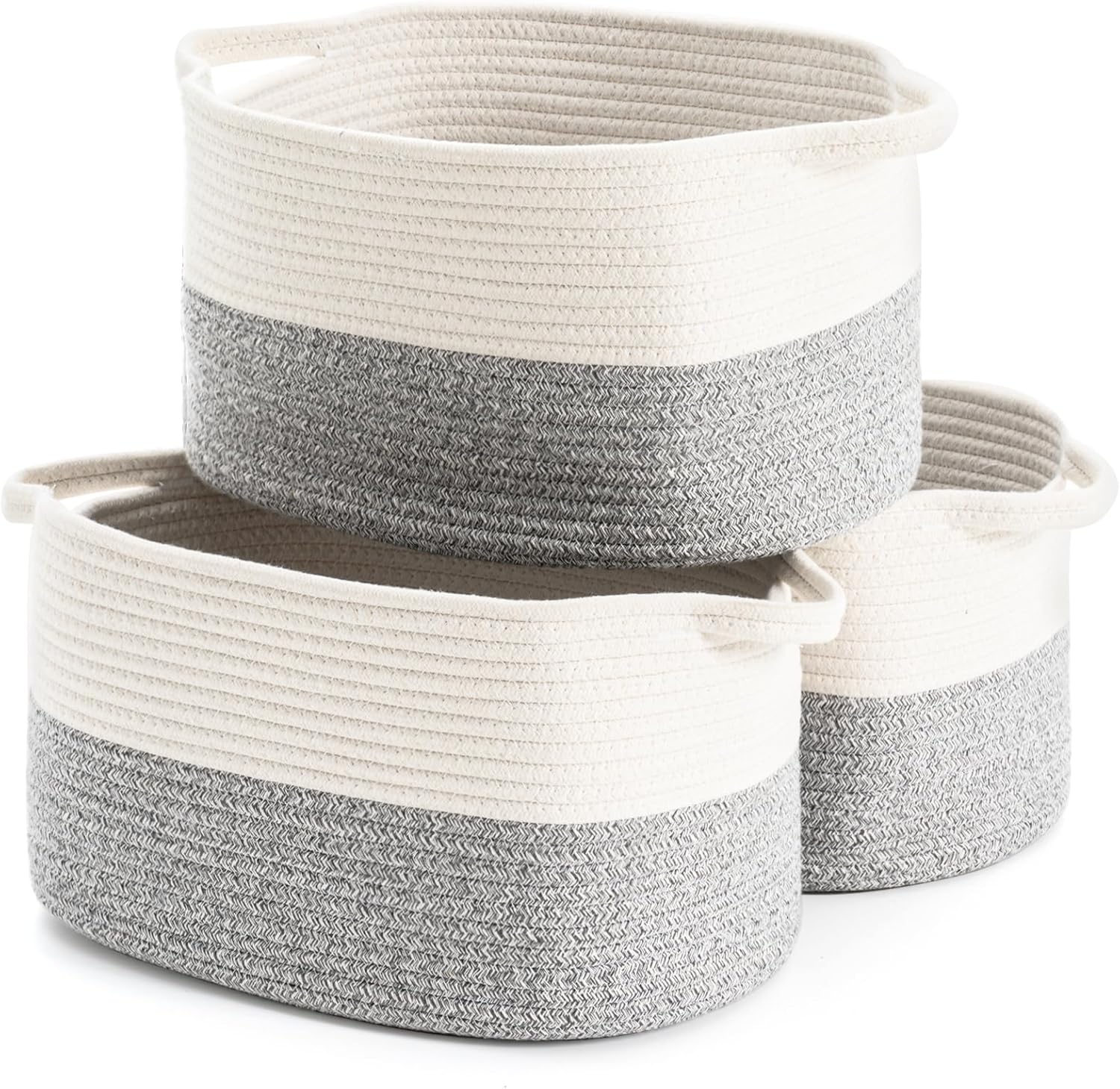 Boho Beige Throw Pillow — 7" — White&Grey-3PCS