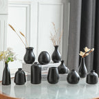 Boho Black Vase Set — Set of 11 — Black - 11 Pcs