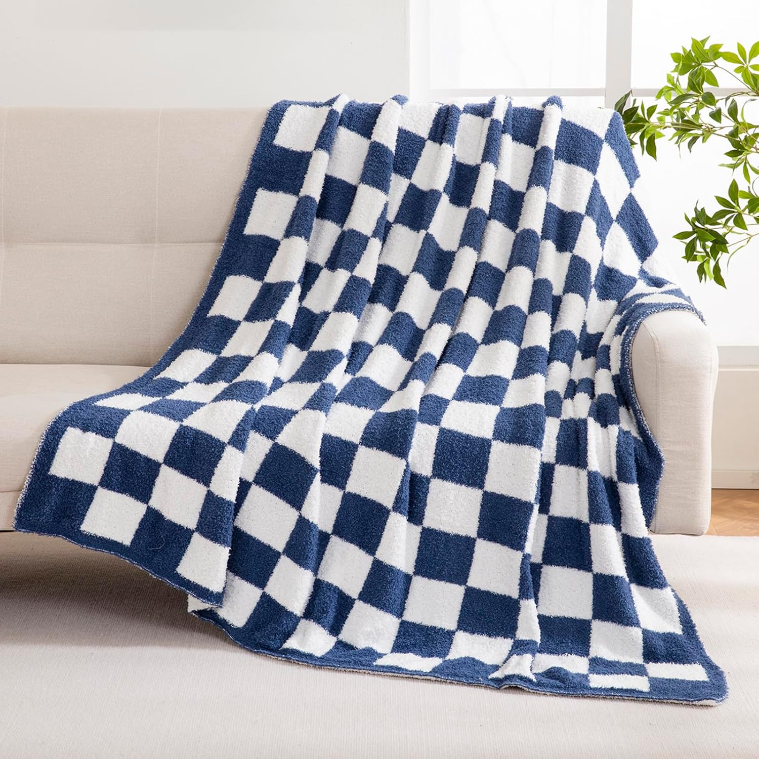 Knit Black Throw Pillow — 80" — Bluey