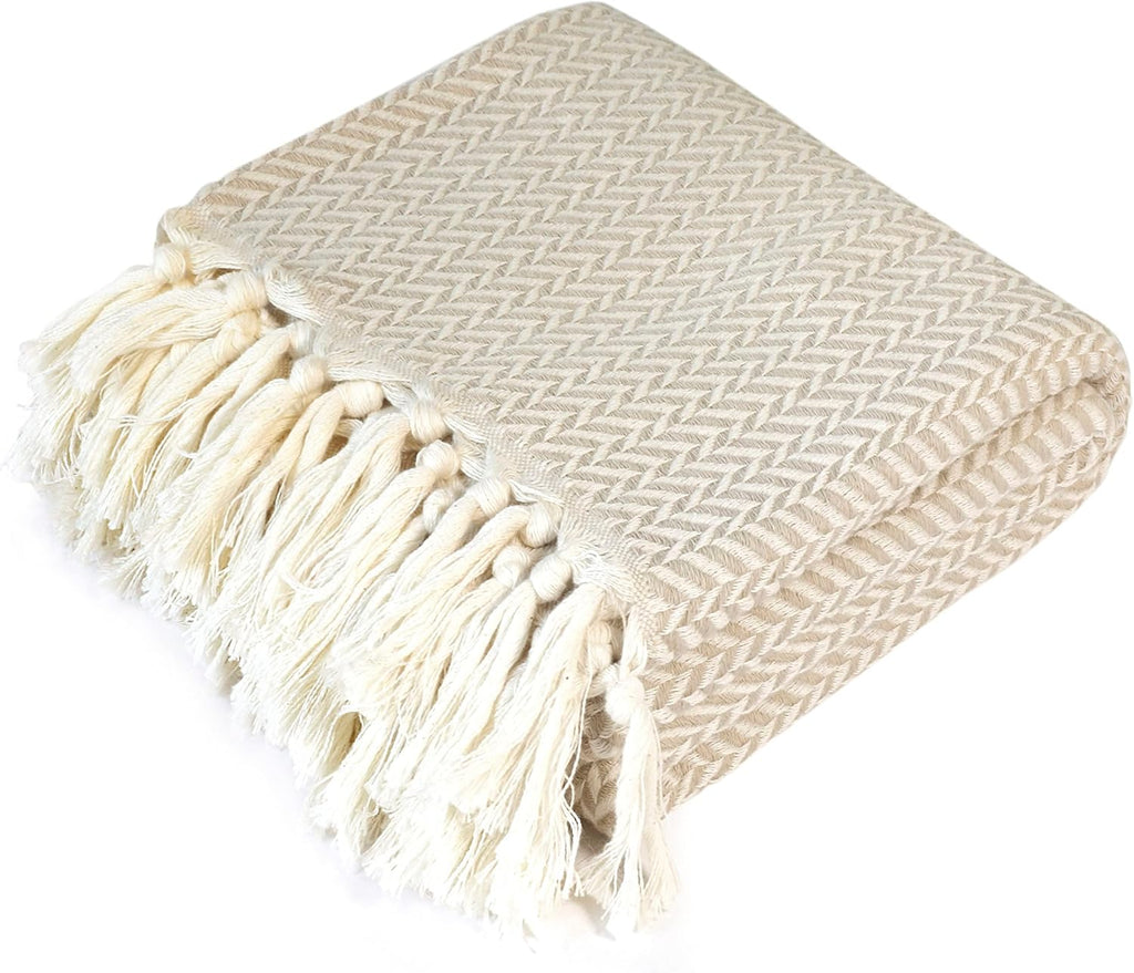 Boho Beige Throw Pillow - View 5