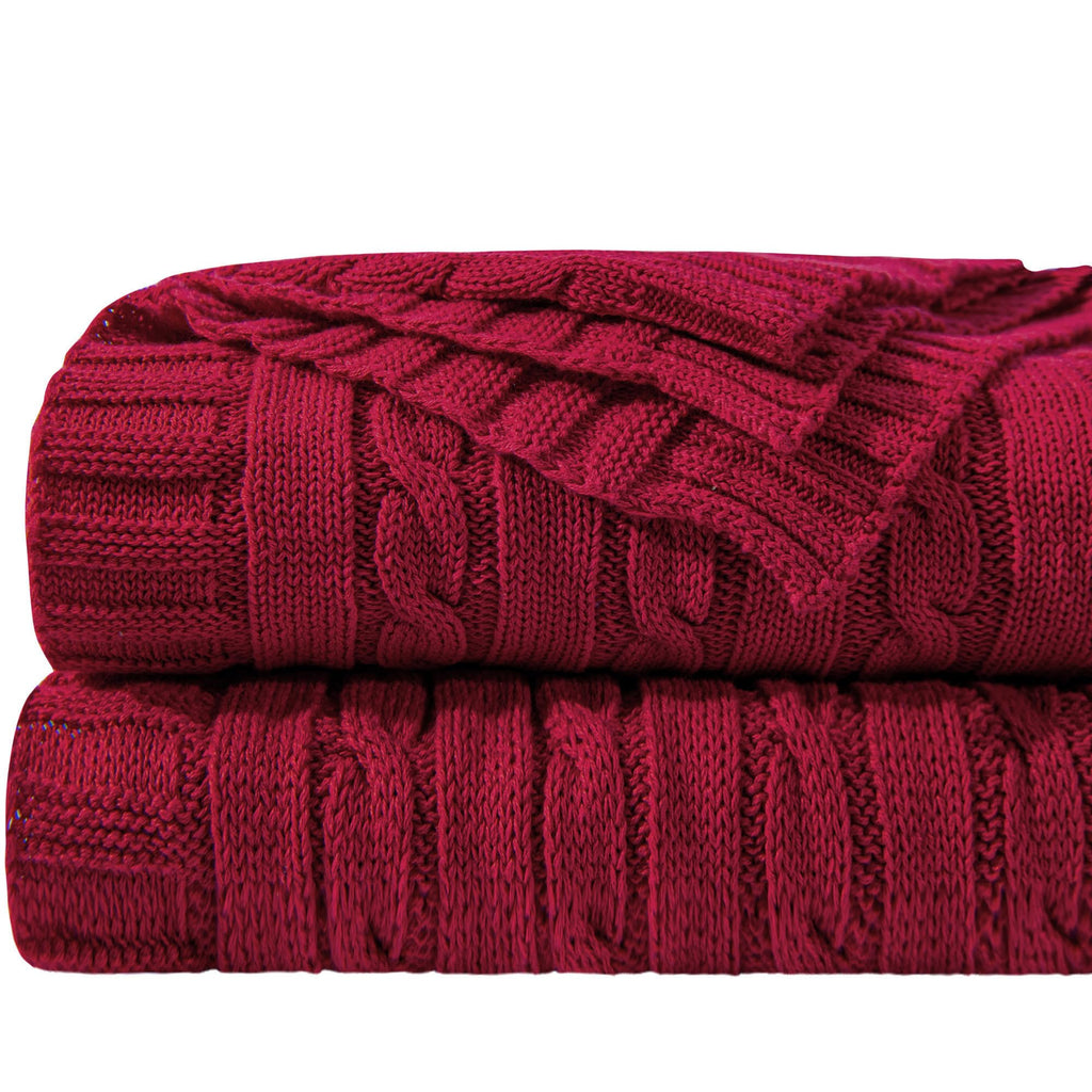 Knit Beige Throw Pillow — 51"