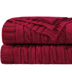 Knit Beige Throw Pillow — 51"