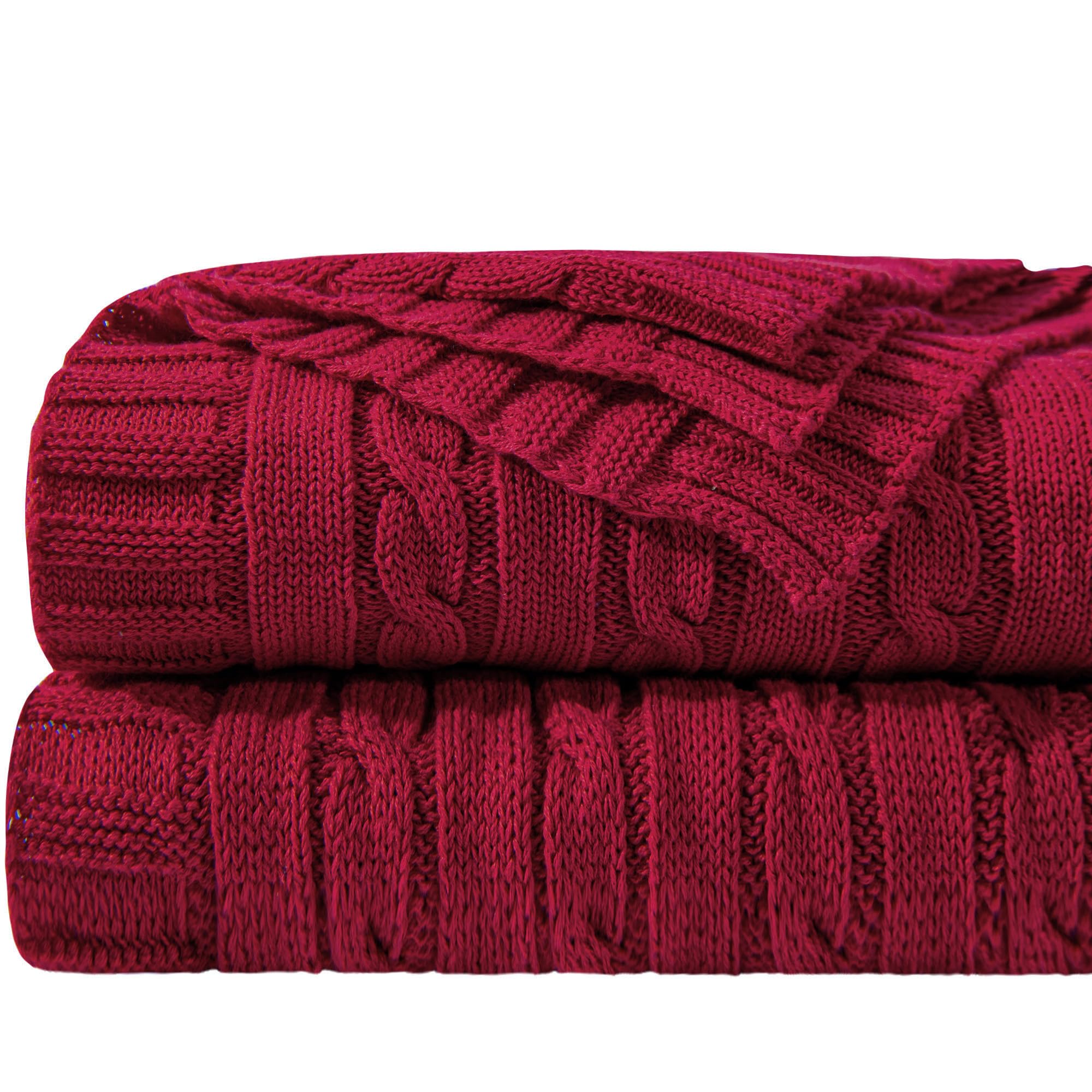 Knit Beige Throw Pillow — 51"