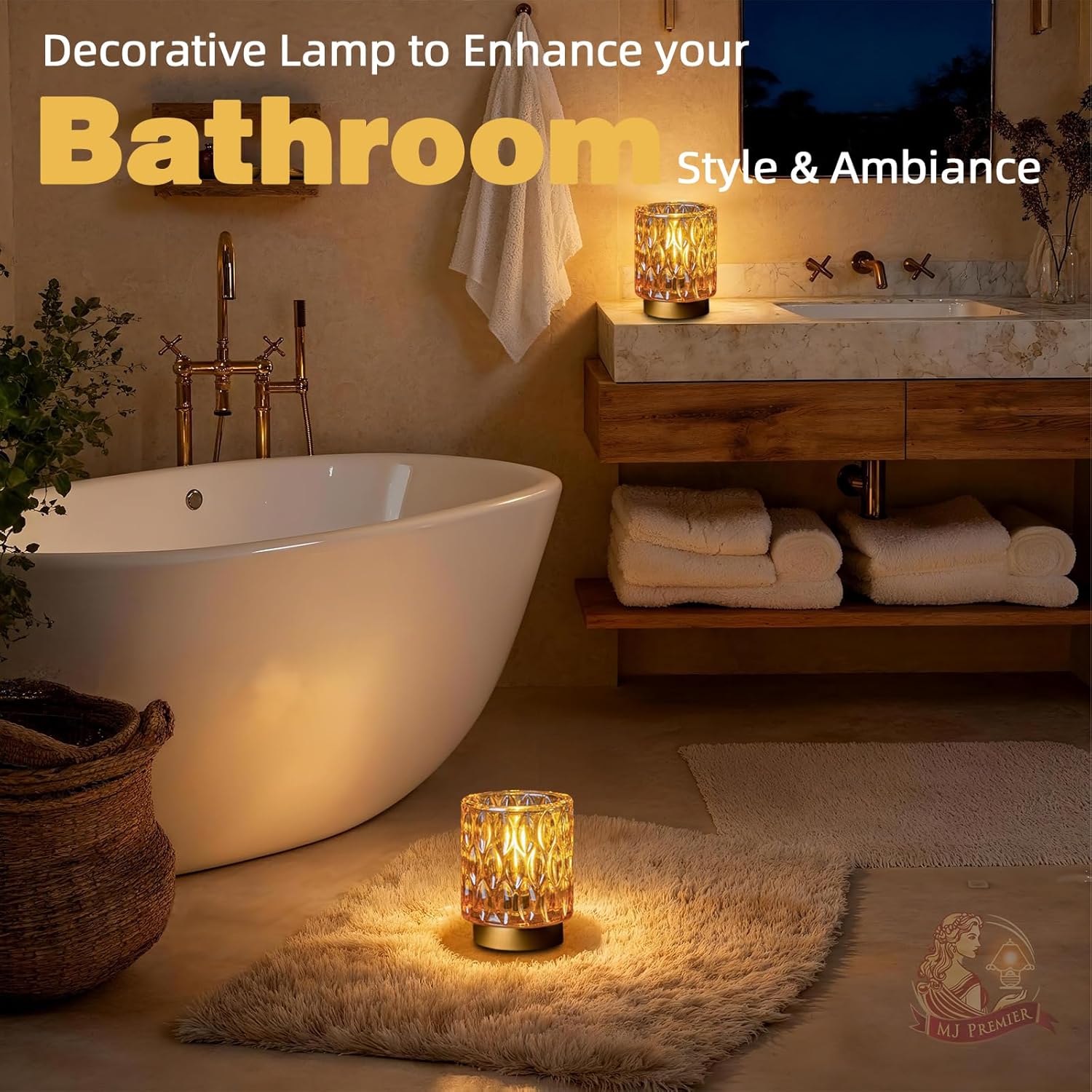 Cordless Luxe Orange LED Bulb - View 3