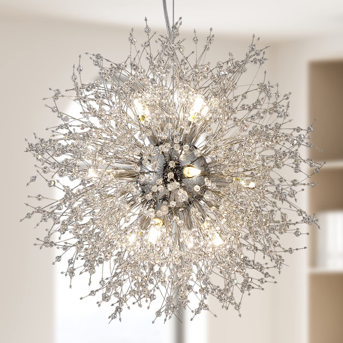 Luxe Metal Chandelier — 12-Light