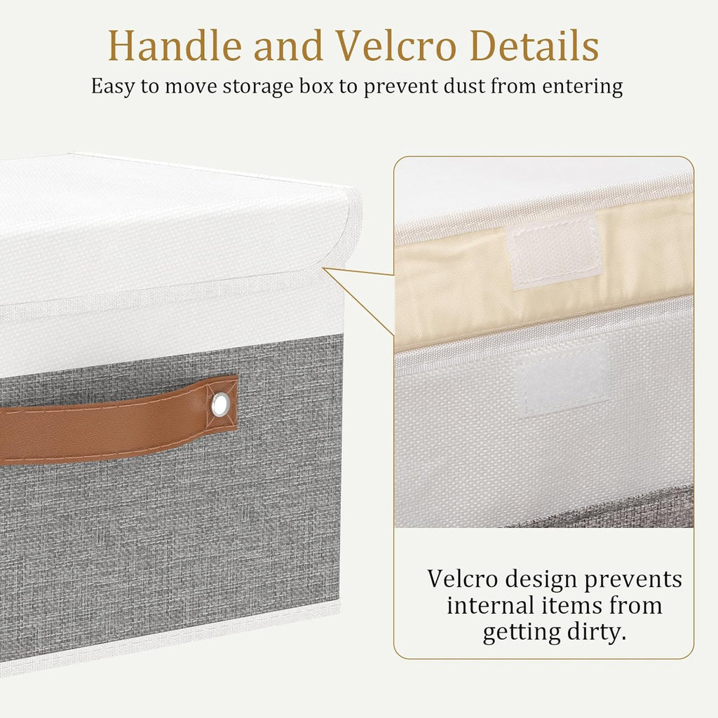 Linen Beige Storage Bin — 9" - View 5