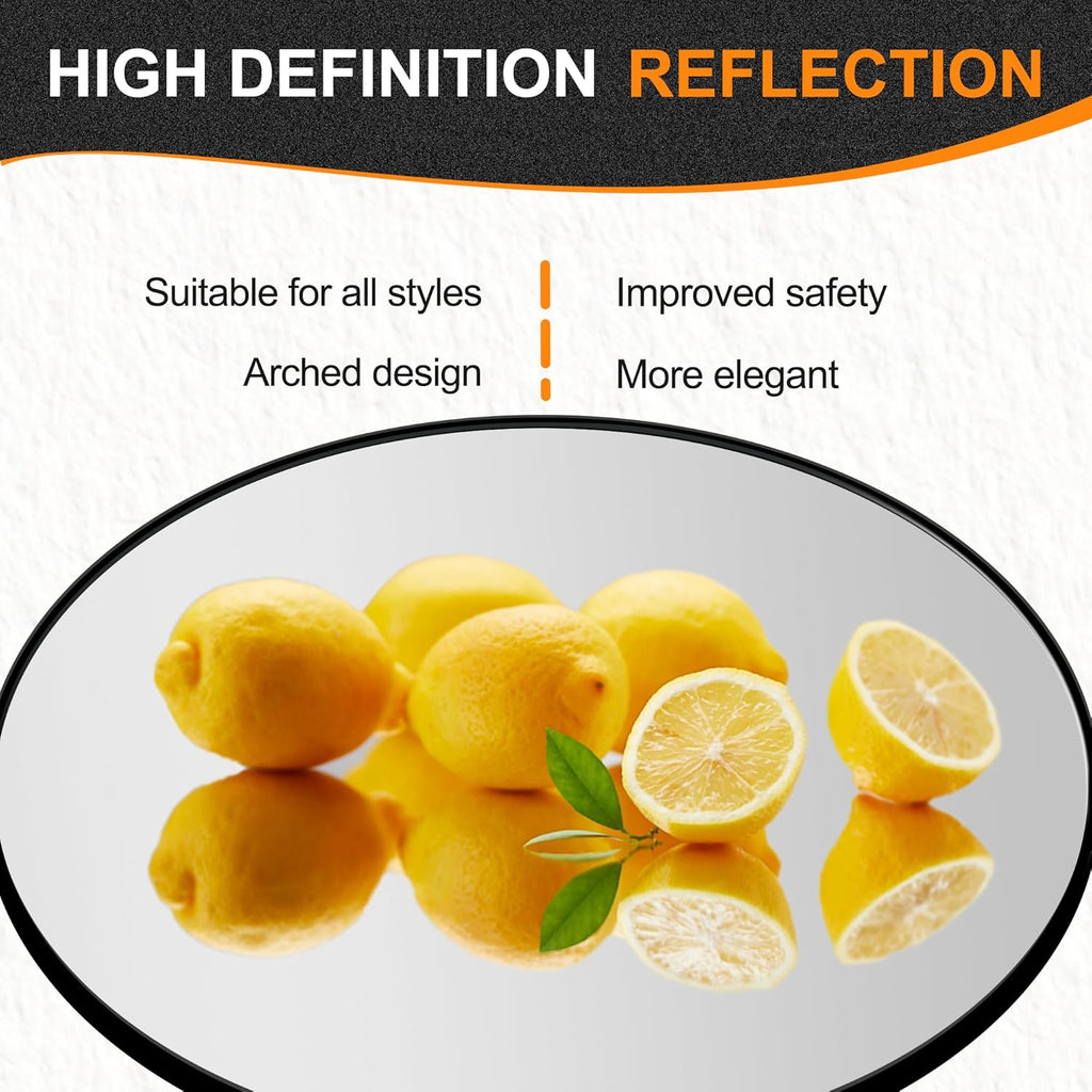Round Black Wall Mirror — 22" - View 5