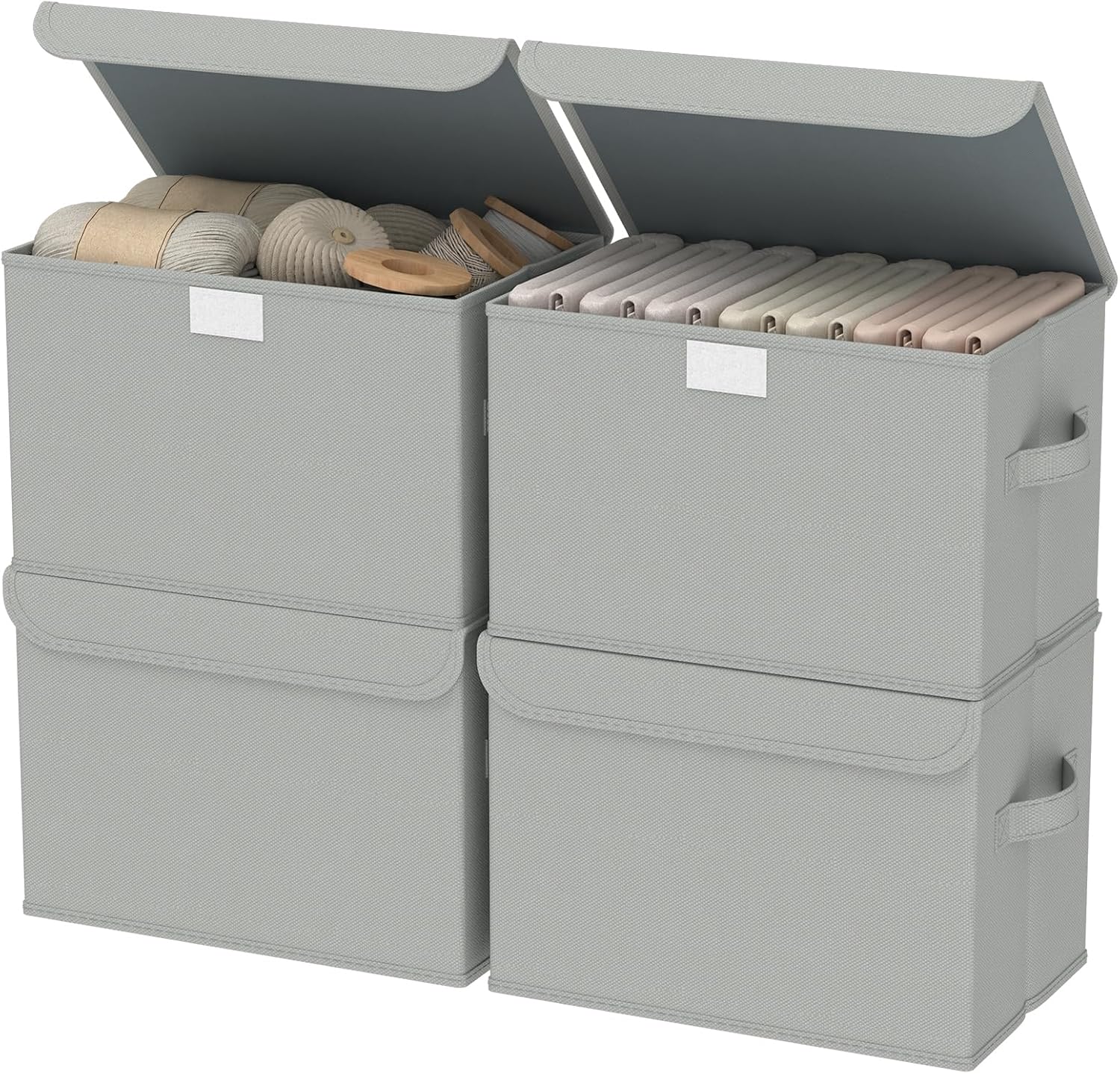 Beige Storage Bin — 2x7 — Small（4 Pack）