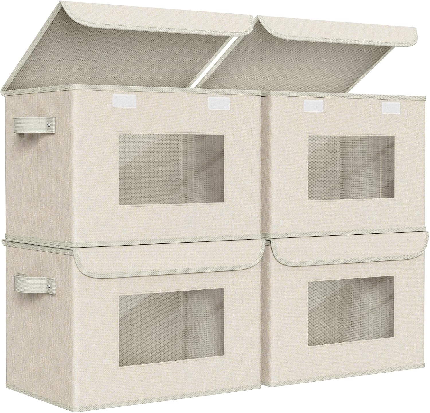 Beige Storage Bin — 12" — Beige Pattern