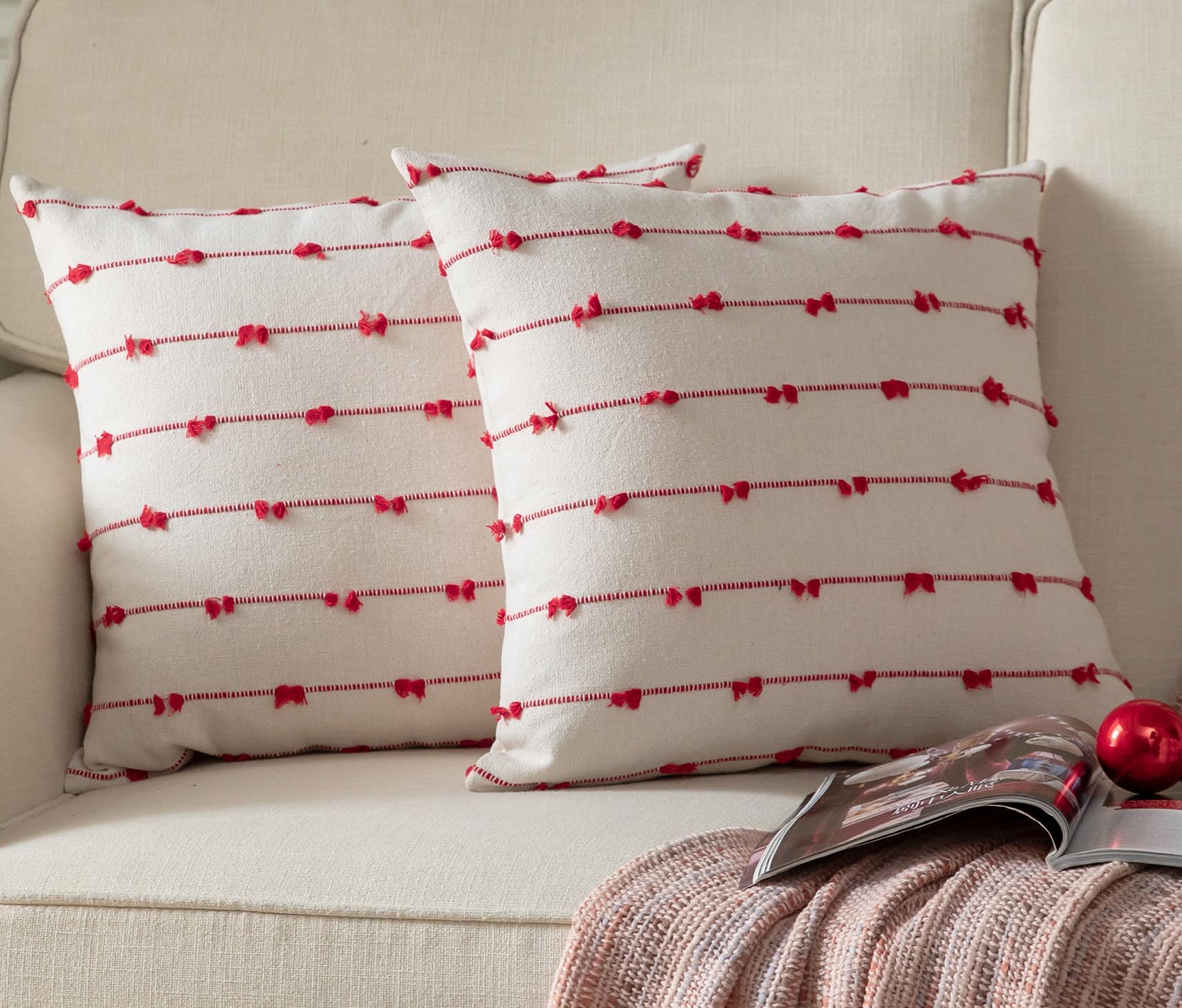 Boho Black Throw Pillow Cover — 22"